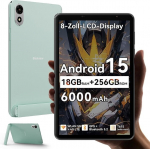 Plan&scaron;etinis kompiuteris Blackview ZENO 1 8" FHD AI x Android 15, RAM 18 GB ROM 256 GB/SD 2 TB, 6000mAh Widevine L1 1080P WPS Žalia