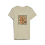 PUMA laisvalaikio mar&scaron;kinėliai moterims GRAPHICS Puma Wording Tee Desert Dust - 68299768, smėlio spalvos