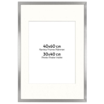 Nuotraukų rėmelis FRAMAI 40X60 cm su passe-partout (30x40 cm) Sidabrinė vertikali horizontali