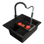 Granito kriauklė virtuvės mai&scaron;ytuvas sifonas rinkinys Granitan geriausias