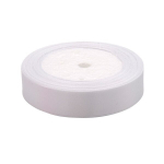 Dovanų balta atlasinė juostelė, 20 mm., 5 rulonėliai