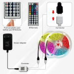 I&scaron;manioji RGB LED juosta, 15 m, &bdquo;Bluetooth&ldquo;, muzikos sinchronizavimas