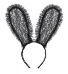 BLACK LACE BUNNY EARS