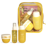 Kūno priežiūros rinkinys IDC Institute Radiant Skin: du&scaron;o gelis, 90 ml + kūno pur&scaron;kiklis, 30 ml + kūno losjonas, 50 ml