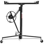 Gipso plok&scaron;čių keltuvas 3353 mm, sunkiam darbui, 68 kg, reguliuojama teleskopinė svirtis, 1530x1530x1450 mm, juodas, plienas