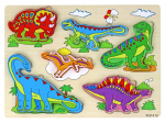 Medinė dėlionė "Dinozaurai", 11 el.