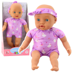Lėlė kūdikis su violetine apranga, 31 cm
