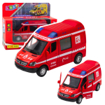 Gaisrinis automobilis su garso ir &scaron;viesos efektais, raudonas