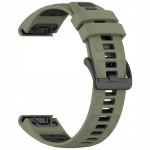 BestAccessories, dirželis G. Fenix 5 6 7 8 47 mm Instinct / Epix / Forerunner, spalva žalia&ndash;juoda