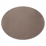 Apvalus mink&scaron;tas vienspalvis "seduction" kilimas, 133 cm, taupe