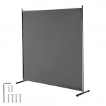 Pilka mobili ir sulankstoma pertvara &ndash; 180 cm x 52 cm x 245 cm