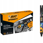 Bic Intensity akriliniai markeriai, balti, 12 vnt., vandeniui atsparūs