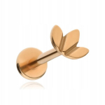 Titano labret auskaras su lapelių dizainu, rožinio aukso spalvos (1,2/6mm)
