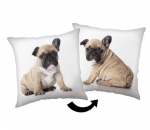 Jerry Fabrics dekoratyvinė pagalvėlė &bdquo;Bulldog&ldquo; 40x40 cm &ndash; smėlio spalvos poliesteris