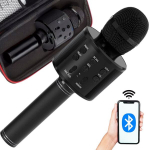 Belaidis karaoke mikrofonas su dėklu Rivex M58, Juoda