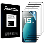 Grūdintas Stiklas Xiaomi Redmi Note 15 PRO 4G [Pakuotė 4] Ekrano Apsaugos Plėvelė Phonillico&reg;
