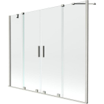 Vonios sienelė Mexen Velar Duo, 200 x 150 cm, Brushed nickel/Transparent