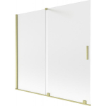 Vonios sienelė Mexen Velar, 170 x 150 cm, Brushed gold/matinis stiklas