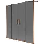 Vonios sienelė Mexen Velar Duo, 150 x 150 cm, Rose gold/Graphite