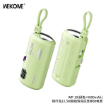 Atsarginis maitinimo &scaron;altinis ("Power Bank") WK Design "WP-19 Companion" &Scaron;viesiai žalias 5000mAh