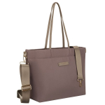 Moteri&scaron;ka &bdquo;Peterson&ldquo; nailoninė shopper rankinė, smėlio spalvos, su magnetiniu užsegimu