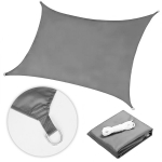 Square sunshade sail, 4x4 m, waterproof canopy, gray, MultiGarden