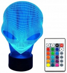 3d Led Ufo Alien Naktinė Lempa su Nuotolinio Valdymo Pulteliu