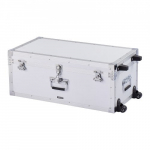 Sandėliavimo dėžės rinkinys 76.3x39.2x31.2 cm, baltos spalvos, metalas ir medis