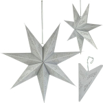 Kalėdinė dekoracija sidabrinė žvaigždė, 60cm