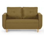 Sofa-lova DORO 2-vietė, 120x190 cm miegamoji dalis, klasikinio stiliaus, žalia tekstilė