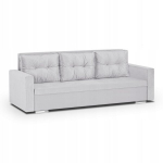 Sofa-lova FOLLER, 3 vietų, &scaron;viesiai pilka, modernus dizainas, su dėžėmis daiktams laikyti