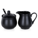 Cukrinė ir grietinėlė porcelianas juoda 3 vnt. 150 ml 65x75 cm Orion