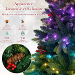 RGB ap&scaron;viesta dirbtinė eglutė 150cm, RGB ap&scaron;viesta dirbtinė eglutė 150cm
