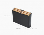 Joseph Joseph Folio&trade; Steel 3 dalių bambuko pjaustymo lentelių rinkinys su juodo plieno dėklu