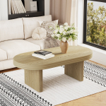 Ovalus kavos stalas, medis, 120x60x41.5cm, 1 vnt