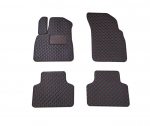 Kilimėliai QuiltyMats Audi Q8 2018-dabar (4 vnt.), Juoda-Raudona /16-14
