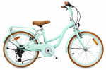 20 colių mergaiti&scaron;kas vaiki&scaron;kas dviratis Shimano 6 pavaros, 6&ndash;8 metų, bagažinė, atraminė kojelė, retro &bdquo;Flower Bike&ldquo;, mėtinis., 20 colių mergaiti&scaron;kas vaiki&scaron;kas dviratis Shimano 6 pavaros, 6&ndash;8 metų, bagažinė, atraminė kojelė, retro &bdquo;Flower Bike&ldquo;, mėtinis.