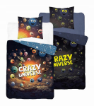 Eurofirany vaiki&scaron;kas patalynės komplektas Crazy Universe PPE-128, 140x200 cm, 2 dalių