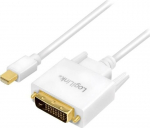 Logilink Mini Displayport į Dvi kabelis, 1.8m, baltas