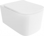 Mexen Vivo WC dubuo Rimless Tornado su lėtai nusileidžiančiu dangčiu, plonas, duroplastikas, blizgi balta - 30610200T, 55,5x37x33,5 cm