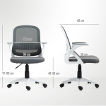 Biuro kėdė Ergonomi&scaron;ka tinklelio suktukas 57,5x60x91-101 cm Pilka