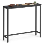 Konsolinis staliukas 20x80x81,2 cm Pilkai juodas plienas ir medžio drožlių plok&scaron;tė