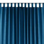 Curtain MILANA color indigo style classic 10cm tab tops chenille 140x270 HOMEDE