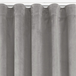 Curtain VILA color gray style classic transparent wave tape 7 cm velvet 135x300 HOMEDE
