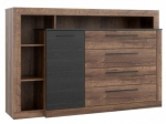 Komoda Forte Bellevue BLQK351L-N09, ruda