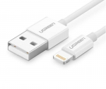 USB - Lightning kabelis iPhone, MFI, 1m, 2.4A, baltas