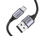 USB - micro USB kabelis, 1m, pilkas