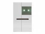 Vitrina BRW Azteca Trio SFK1W1D/14/9, balta