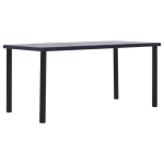 Stalas, 160x80x75cm, juodas ir betono pilkas, Juoda