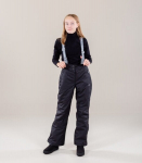 Huppa žieminės kelnės su petne&scaron;omis mergaitėms Greta, juodos, 26560012-00009